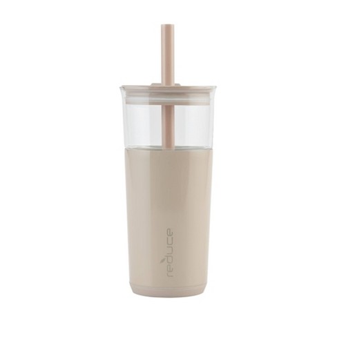 Reduce 20oz Aspen Vacuum Insulated Stainless Steel Glass Tumbler with Lid and Straw Sand