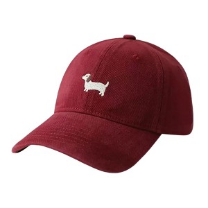 Anna-Kaci Women's Embroidered Sausage Dog Baseball Cap with Curved Brim and Adjustable Strap Casual Life - 1 of 4