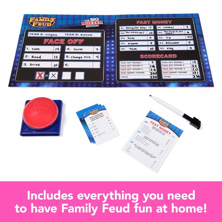 Family Feud The Big Buzzer Edition Party Card Game, 5 of 5