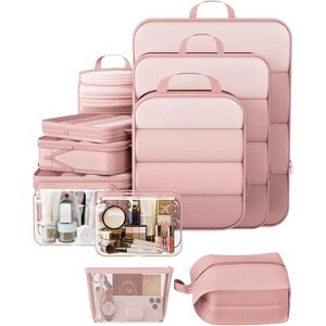 9/11 Set Compression Packing Cubes Travel Essentials,Compressible Expandable Large Luggage Suitcase Organizer - 1 of 4