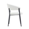 Sapphtopaz Modern Dining Chair with Curved Wraparound Open Backrest Upholstered Living Room Chairs Kitchen Chairs with Metal Legs for Dining Room, - 2 of 4