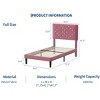 Bed Frames, Velvet Upholstered Bed Frame with Vertical Channel Tufted & Sturdy Wood Slats, Strong Wooden Slats/Platform Bed Frame Easy Assembly - 2 of 4