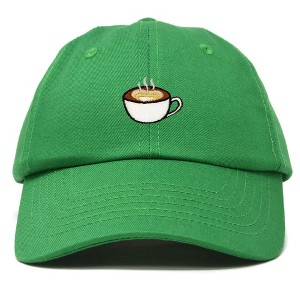 Dalix Cappuccino Embroidered Coffee Brew Cotton Dad Hat Baseball Cap Womens - 1 of 4