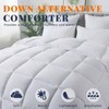 Down Alternative Comforter, White, Queen Size, 88x92inches, All Season Fluffy Quilted Duvet Insert with Corner Tabs - 3 of 4