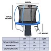 NAYSAYE Trampoline 12FT with Slide Basket Board and Safety Net for Outdoor Fun for Kids Backyard, Black and Blue, 58.66"*22.83"*12.40" - 4 of 4