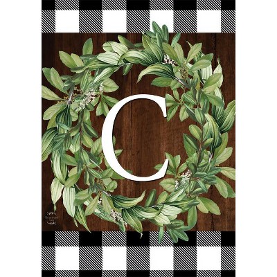 Briarwood Lane Wreath Monogram C Garden Flag 18" X 12.5" : Target