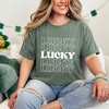Simply Sage Market Women's Lucky Stacked Short Sleeve Garment Dyed Tee - 2 of 4