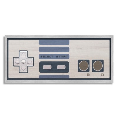 Stupell Industries Vintage Video Game Entertainment System Classic Controller Blue