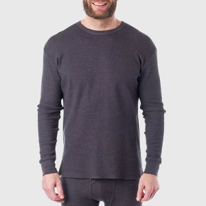 Alpine Swiss Mens Thermal Long Sleeve Top Underwear Crew Neck Shirt Waffle Knit Henley Base Layer - 1 of 4