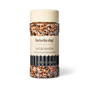 Halloween Orange White & Black Nonpareil Sprinkles - 3.7oz - Favorite Day™ - 1 of 3