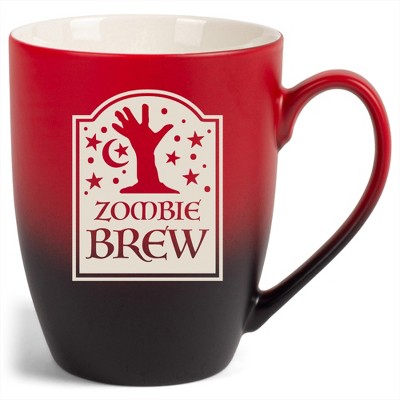 100 North Magic Potion 10 Ounce Red and Black Two Toned Ombre, Comfortably Fits Your Hands, Ceramic Tea Coffee Cup Mug, Zombie Brew