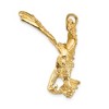Black Bow Jewelry 14k Yellow Gold Extra Large 2D Landing Eagle Pendant - 2 of 4