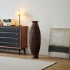 Racxily 39" Decorative Floor Vase, Woven Textured Finish for Living Room & Entryway - 3 of 4