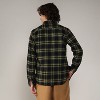 Campus Sutra Men Men's Midnight Black & Sage Green Brushed Buffalo Check Shirt - 4 of 4