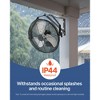 VEVOR 14 Inch Industrial Wall Mount Fan, High Velocity 2473 CFM Outdoor Fan with 3 Speeds, Waterproof IP44 Garage Wall Fan with Aluminum Blades,Black - 4 of 4