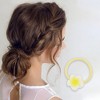 Unique Bargains Women's Flowered Hair Ropes Yellow White 5 Pcs - 2 of 3