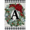 Briarwood Lane Winter Garden Flag 12x18 For Outdoor Winter Wreath Monogram Letter a For Winter Garden Flag Flags For Outside - 3 of 4