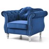 Transitional Upholstered Flared Armchair with Comfortable Seating and Easy Assembly for Living Room - 2 of 4