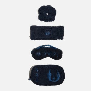 Heroes & Villains: Star Wars Jedi Order Women’s 4-Piece Navy Fuzzy Sleep Set - 1 of 4