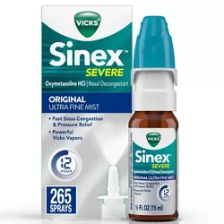 Vicks Sinex Severe Original Ultra Fine Mist Nasal Decongestant Spray - Oxymetazoline HCl - 0.5 fl oz