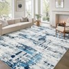 Indoor Washable Area Rugs Soft Low Pile Non Slip Floor Mat Thin Modern Abstract Printed Floor Carpet for Living Room Bedroom - 2 of 4