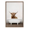 Sylvie Highland Cow in Tub Color Framed Canvas by Amy Peterson - Kate & Laurel All Things Decor - image 2 of 4