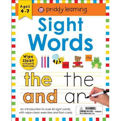 Wipe Clean Workbook: Sight Words (Enclosed Spiral Binding) - (Wipe Clean Learning Books) by  Roger Priddy (Spiral Bound)