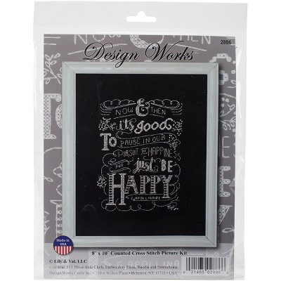 Design Works Counted Cross Stitch Kit 8"X10"-Just Be Happy