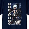 Shaman King Horohoro Ice Background Crew Neck Short Sleeve Navy Men's T-shirt - 3 of 3