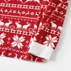 PATPAT Christmas Family Matching Long-sleeve Allover Deer & Snowflake Print Red Thickened Pajamas Sets - 3 of 4