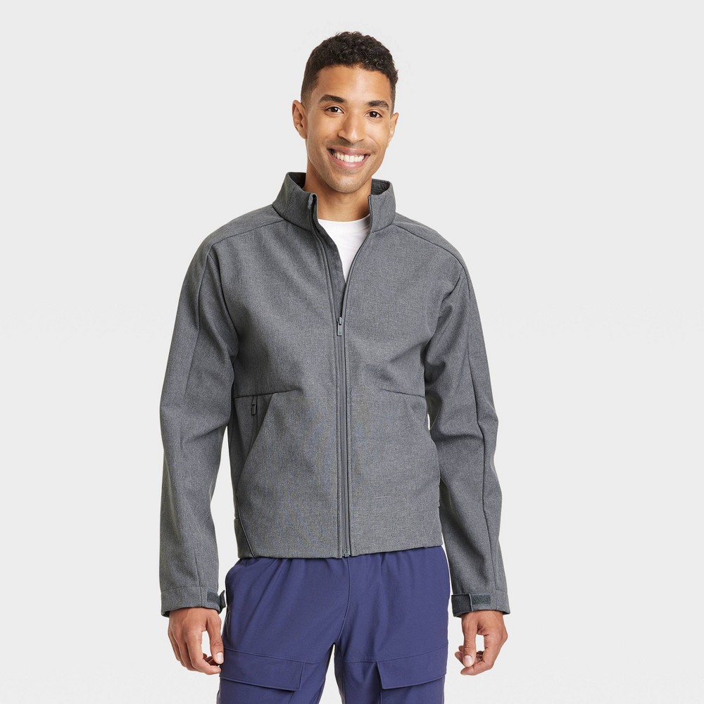 Men's Softshell Jacket - All in Motion™ Heathered Gray S -  88057575