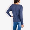 Anna-Kaci Women's Boat Neck Pullover Top with Stitch Detail - 4 of 4
