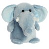 Aurora Medium Happy Elephant Happy Hippo and Friends Whimsical Stuffed Animal Blue 11" - 2 of 4