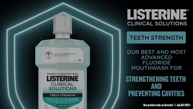 Listerine Clinical Solutions Enamel Strength Mouthwash Alphine Mint - 1L, 2 of 9, play video