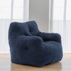 ROOMTEC Bean Bag Chair, Velvet Tufted Foam Accent Lazy Sofa Chair Floor Couch Chair - 2 of 4