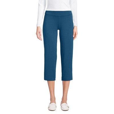 Lands' End Women's Starfish Mid Rise Pull On Crop Pants