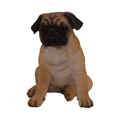 11" Polyresin Sitting Pug Dog Statue Tan - Hi-Line Gift