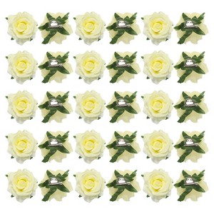Unique Bargains Soft Fabric Weddings Party Women Rose Flower Hair Clips 30 Pcs - 1 of 4