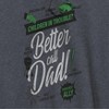 Rerun Island Men's Better Call Dad Long Sleeve Graphic Cotton Sweatshirt Hoodie - Dark Heather Grey M - 2 of 3