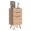 Light Dresser 35"H, 17"W, Superior Top,Three Drawers, Hairpin Legs, Light Oak - 4 of 4