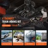 VEVOR Train Horns Kit, 4 Trumpet Air Horn Kit, 150dB Train Horns for Pickup Trucks, 12V 120 psi Air Compressor 0.8 Gal/3 L Tank with Gauge - 3 of 4