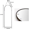 Beautyolove 48"L x 16"W Arched Mirror with Hanging Leather Strap Full - 2 of 4