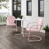 Tulip 3pc Outdoor Bistro Set with Table & 2 Chairs - Pink - Crosley - 4 of 4