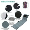 Angel Sar Full Body Massage Mat with Heating Neck Kneading Pillow, 10 Targeted Massage Points，9 Vibration Modes & Speeds, 3-Level Lumbar Heat Therapy - 4 of 4