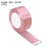 Unique Bargains Single Side Solid DIY Wrapping Decoration Roll Satin Ribbons 2 Pcs - 2 of 4