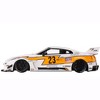 Nissan LB-Silhouette WORKS GT 35GT-RR Ver.1 RHD #23 White w/Yellow Stripes "LB Racing" 1/18 Model Car by Top Speed - 3 of 4