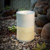 Sullivans 21" Tall Pierced Metal Pinwheel Patterned LED Fountain, White - 3 of 4