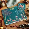 Sara Miller Woodland Tales Coasters, Set of 4 - Decorative Cork Coasters with Winter Animal Scenes for Festive Table Settings - 4 of 4