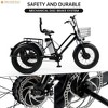 Topteng Electric Trike, 3 Wheel Bicycle with 4.0 Fat Tire - 3 of 4