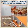 Chicken Nesting Box, 1/2/3-Tier Metal Egg Laying Box with Large Vented Compartments, Heavy-Duty Hen Egg Collector, Orange/Green - 4 of 4